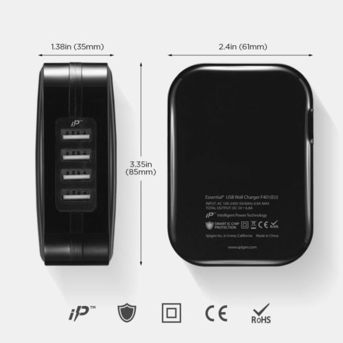 Ładowarka Sieciowa Spigen F401 4 x USB